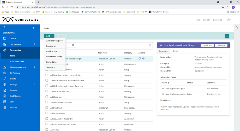 Connectwise screenshots ticket video pricing demo software