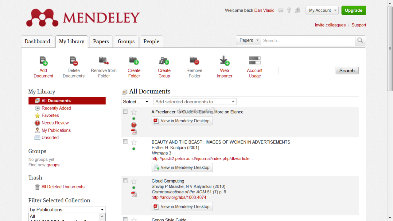 Mendeley desktop